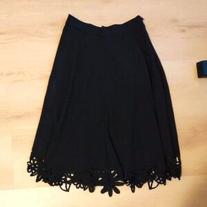 Shein Black Skirt with Floral Hem Size S / 4
